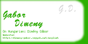 gabor dimeny business card